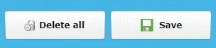 The PhotoCollage "Clear all" and "Save" buttons